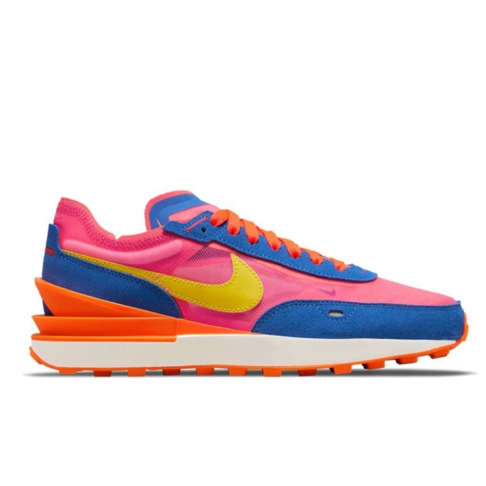 Nike Waffle One Sneakers Racer Blue Hyper Pink, Size 7, Retro Streetwear